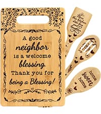 Neighbors Christmas Gifts Best Neighbor Ever Gift New Housewarming Ideas for Moving Away Neighbor Birthday Christmas Appreciation Gift for New Neighbor Cutting Boards for the Kitchen