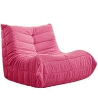 Bean Bag Chair Big Sofa Beanbag Chair for Adults Fireside Chair Bean Bag Lounger with Memory Foam Filled for Home,Apartment or Gaming Venue(Grey Plush Single)