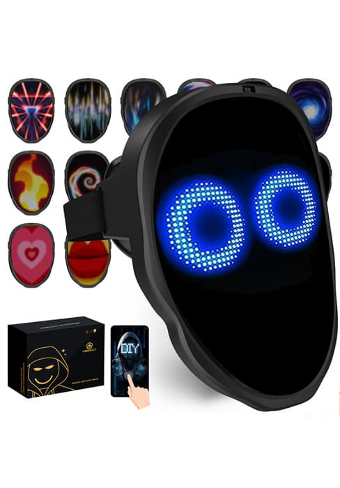 Gift for Halloween Digital Mask Birthday Christmas Rave Party,Cool Toy for Kids Adults,50 Changing Face Patterns,Rechargeable MEGOO Led Light up Mask with Gesture Sensing, Halloween Gifts for Teen Boys B09Y9DT9W7