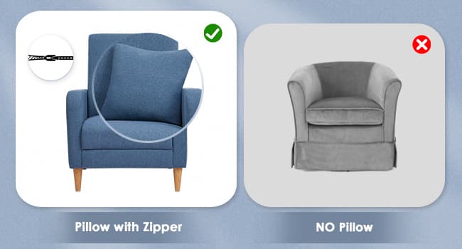 COLAMY Modern Upholstered Accent Chair Armchair with Pillow, Fabric Reading Living Room Side Chair,Single Sofa with Lounge Seat and Wood Legs, Blue