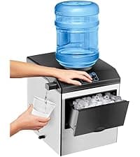 ARLIME Ice Maker with Water Dispenser, 2 in 1 Countertop Ice Maker with 5 lbs Storage Basket, 2 Ways to Add Water, 48 Pounds in 24 Hours, Water Cooler for 5 Gallon Bottle, Perfect for Home Office