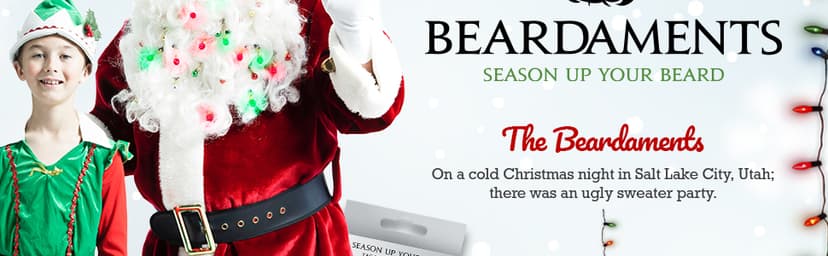 Beard Lights - Light-Up Beard Ornaments for Men - Colorful Christmas Beard Baubles with Easy Clip Attachment - Funny Christmas Ornaments - 16pc