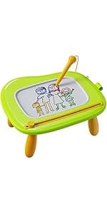 Kikapabi Toddler Magnetic Drawing Board - 1st Birthday Gifts for 1 2 3 Year Old Girls & Boys, Learning Doodle Board, Educational Toys for Baby (Pink)