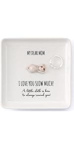 HOME SMILE Ring Holder Printed Ring,Engagement Engaged Wedding Bridal Gifts for Newly Engaged Friend,Daughter, Sister,Newlyweds,BFF