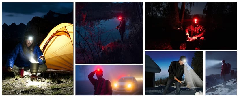 sofirn LED Headlamp Rechargeable, H35R Super Bright Lightweight Head Light with 660nm Deep Red Light, 1500 Lumens White Light, IPX6 Waterproof Head Flashlight for Running Hiking Camping