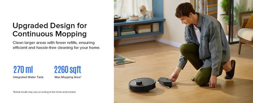 roborock Q7 L5 Robot Vacuum and Mop Combo, 8,000Pa Suction, Upgraded from Q5 Pro, Dual Anti-Tangle System, LiDAR Navigation, Multi-Level Mapping, Self-Charging Robotic Vacuum Cleaner, Black