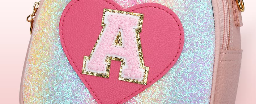 KKXIU Purse Gifts for Girls Cute Little Girl Crossbody Bag Heart Kids Small Backpack with Tassel (A)