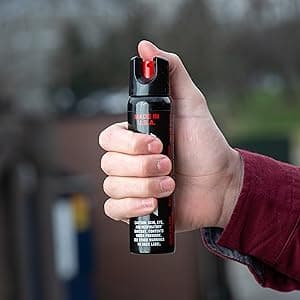 SABRE Runner Pepper Gel, Maximum Police Strength OC Spray, Reflective Strap for Easy Carry & Access, 0.67 fl oz, 4x Longer Spray Time - Up to 13 Seconds Optional Clip-On Alarm & LED Armband Combos