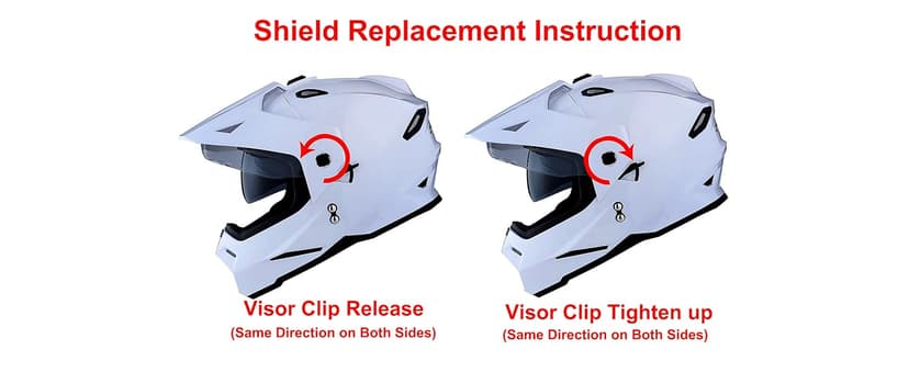 1Storm Dual Sport Motorcycle Motocross Off Road Full Face Helmet Dual Visor: HF802