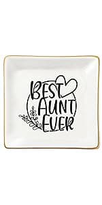 JoycuFF Friend Gifts for Women Marble Ceramic Ring Dish Trinket Tray-Gifts for Best Friend Birthday Christmas