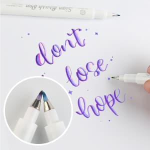 Fudenosuke Brush Pen - 16 Colors Calligraphy Brush Pens for Hand Lettering, Calligraphy, Drawing, Writing, Journaling GC-SB16