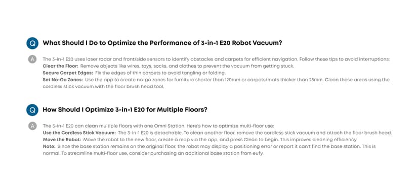eufy Robot Vacuum 3-in-1 E20,with Versatile Stick and Handheld Vacuum Cleaner Combo,Self Emptying Up to 75 Days,Max 30,000Pa,Smart Obstacle Avoidance,Pro-Detangle,Ideal for Carpet,Crevices,Stairs