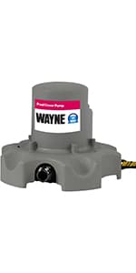 WAYNE WAPC250-1/4 HP Reinforced Thermoplastic Pool Cover Pump - Up to 3,000 Gallons Per Hour - Automatic On/Off Water Removal Pool Cover Pump
