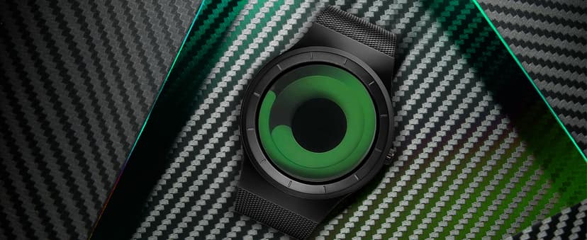 MASTOP Watches for Men Fashion Creative Liquid Movement Original Design Starry Sky Vortex Watch Men Steel Mesh Men's Watch Clock Round Unique Wristwatch Minimalist Gradient Color