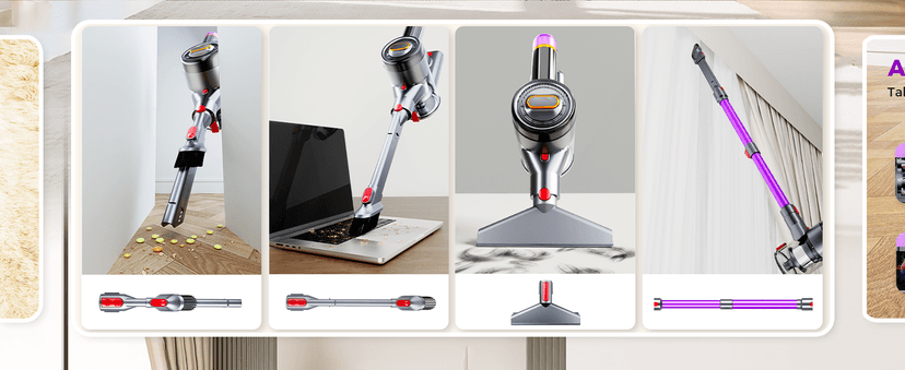 Cordless Vacuum Cleaner, 550W/45Kpa/60Mins Stick Vacuum, Anti-Tangle Vacuum Cleaners for Home with Self-Standing, LDE Display, 8-in-1 Wireless Vacuum for Carpet Pet Hair Hardfloor