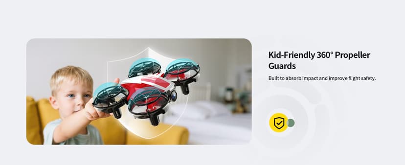 Holy Stone Mini FPV Drone with 1080P HD Camera for Kids & Beginners, RC Nano Quadcopter with Optical Flow Hover, Gesture Control, 3D Flips, 3 Batteries, Great Gift Toy for Boys and Girls, HS210Pro Red
