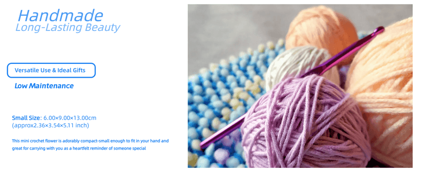 LAIDANLA Crochet Flower Potted, Pink Small Handmade Knitted Flowers Lilly of The Valley for Desk, Christmas Appreciation Birthday Gifts for Women Mom Sister Grandma Coworker Friend Teacher