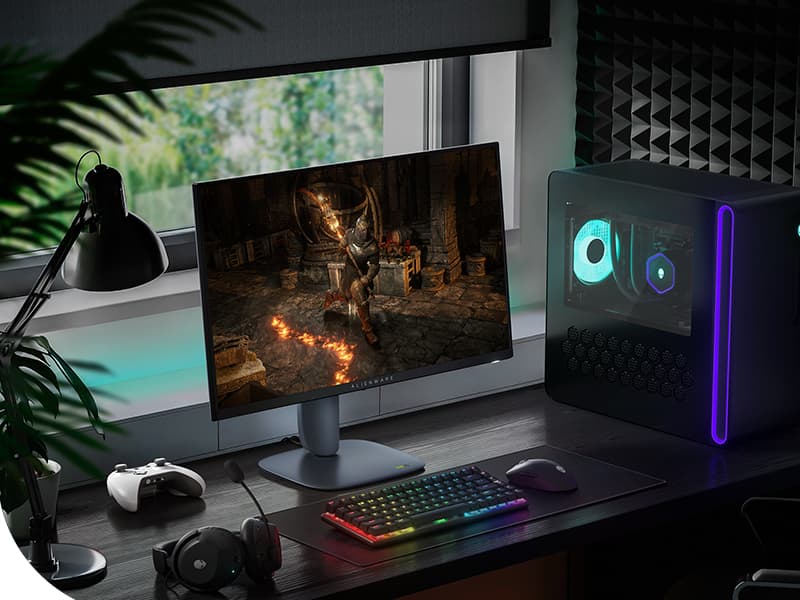 Alienware 27 Gaming Monitor - AW2725DM - 27-inch QHD 180Hz 1ms Display, IPS, NVIDIA G-SYNC, AMD Freesync, VESA AdaptiveSync.