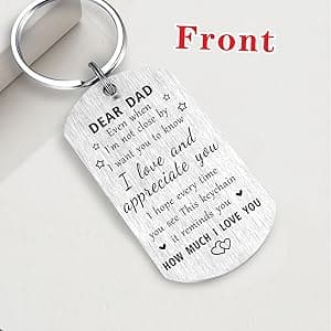 Resdink Dad Gifts from Daughter Son- Remember I Love You Dad Birthday Christmas Fathers Day Keychain