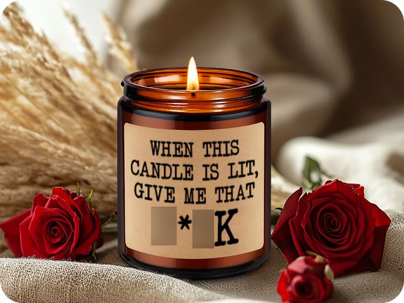 GSPY Scented Candle - Cute Gifts for Boyfriend - Bachelorette Gifts for Bride - Funny Christmas, Anniversary, Birthday, 5 Senses Presents for Him, Boyfriend, Husband, Men, Fiance, Couples, Women, Her