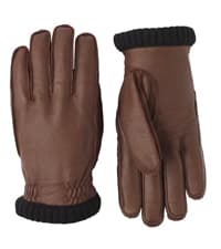 Hestra Unisex Leather Box Mitt, Leather Winter Ski Mittens for Alpine Skiing & Cold Winter Weather for Men & Women