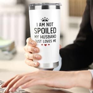 Gifts for Wife - Wife Gifts from Husband - Wedding Anniversary for Women, Valentines, Birthday Gift Ideas, Mothers Day, Christmas Gift for Her - Romantic Cup for Her - 20 Oz White Tumbler