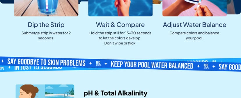 162 Pcs 7-Way Hot Tub, Spa & Pool Test Strips - Accurate Readings in 15 Seconds