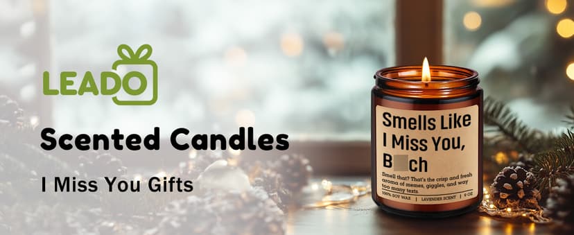 Long Distance Friendship, Moving Away, Going Away, Christmas, Birthday Gifts for Bestie, Friends, Sister, Her, Him, Couple LEADO Candle, Long Distance Gifts, I Miss You Gifts for Women, Best Friend B0FNVH7CTP