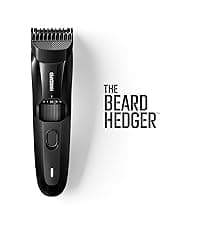 MANSCAPED MANSCAPED® The Beard Hedger® Premium Men's Beard Trimmer, 20 Length Adjustable Blade Wheel, Stainless Steel T-Blade for Precision Facial Hair Trimming, Cordless Waterproof Wet/Dry Clipper