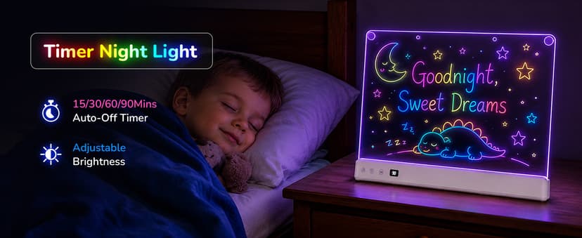 Aullsaty 16.5-Inch LED Drawing Board for Kids, Rechargeable Light Up Dry Erase Board with 16 Light Effects, 7 Markers and Tracing Kit, Birthday or Christmas Gift for Boys and Girls Ages 3-12 B0H7HFPLFM