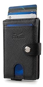 Claasico Money Clip Leather Wallet For Men Slim Front Pocket RFID Blocking with Super Strong Magnetic