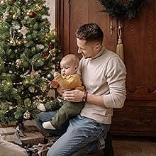 MIXJOY New Expecting Dad First Time Father's Day, Dad Unlocked Keychain with Baby Footprint Charm