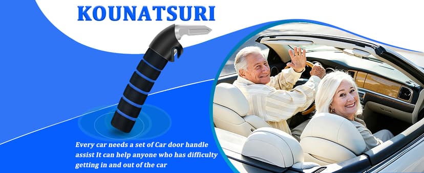 2Pack Car Door Handle for Elderly Car Handle Assist Support Multifunction for Seniors and Handicapped