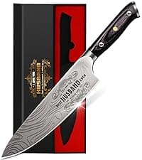 Anniversary Men Gifts for Him Husband, 8 inch Professional German Stainless Steel Chef Knife, Engraved Best Husband Ever Knife Gift, Christmas Anniversary Birthday Gifts for Men Husband
