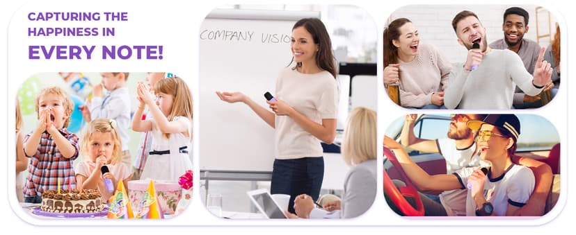 Mini Karaoke Machine with 2 Wireless Microphones, TOP Kids Gifts for Girls Ages 3, 4, 5, 6, 7, 8, 9, 10, 11, 12 +Years Old, 4-12th Christmas Birthday Toy Gift for Girls Boys Party (Purple)