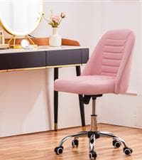 Yaheetech Gaming Chair, Video Game Chair with Massage Lumbar Support and Footrest Height Adjustable Ergonomic Computer Chair with Swivel Seat and Headrest, Pink/White