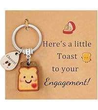 Next Chapter, New Home, Engagement, New Job, PBJ, 18 21 Birth, Loaf You, Thank You, Graduation Gifts, Couple, Friend, Retired PEALICIOUS Toast Keychain for Girls New Beginnings Congratulations Gifts B0FNQY48F8