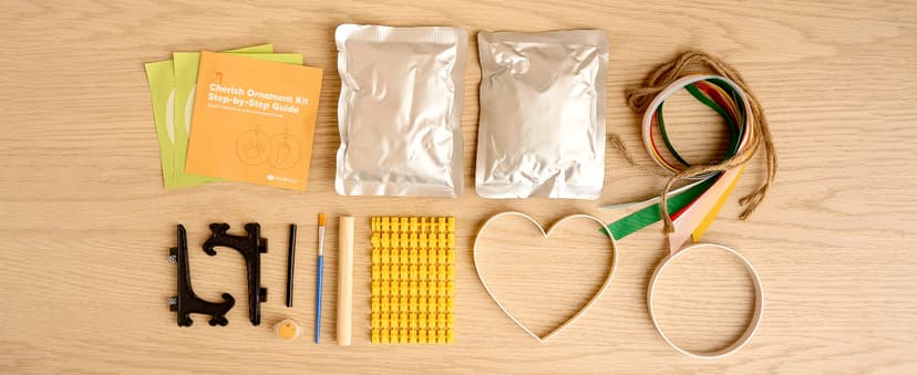 Baby Hand and Footprint Kit Girls, Boys - Personalized Baby’s First Christmas Ornament Kit, Newborn Christmas Gifts for New Mom, Cute Shower Gifts, Easy to Use Handprint Ornaments(Gold Paint, Cherish)