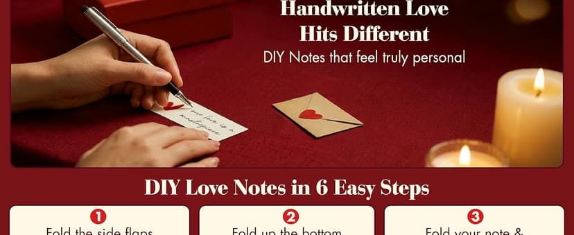 60 Love Notes For Him Her - Anniversary Card Long Distance Relationship Gifts For Boyfriend Girlfriend, Cute Couple Gifts For Valentines, Birthday, Mini Envelope Lunch Notes For Husband Wife