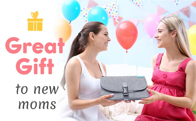 Kopi Baby Portable Diaper Changing Pad - Baby Diaper Changer Travel Bag with Wipes Pocket, Smart Design Portable Changing Mat, Infant Travel Station Kit, Gift for Newborn Girl & Boy - Grey, Classic