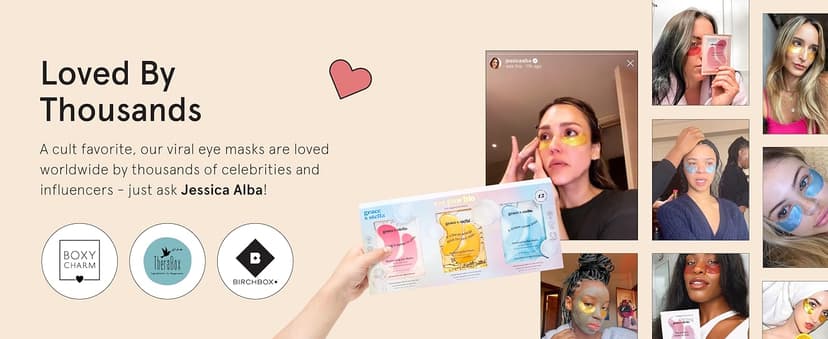 grace & stella Under Eye Patches (12 pairs) Eye Masks for Puffy Eyes and Dark Circles - Birthday Gifts for Women, Bachelorette Party Favors, Bridesmaid, Self Care and Relaxation Gifts for Her - Vegan