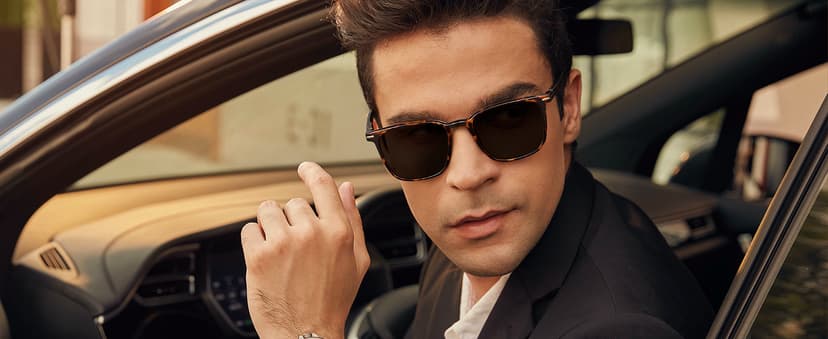 CARFIA Classic Polarized Sunglasses for Men UV400 Protection, Flexible Acetate Shades with Core Wire Design CA31238