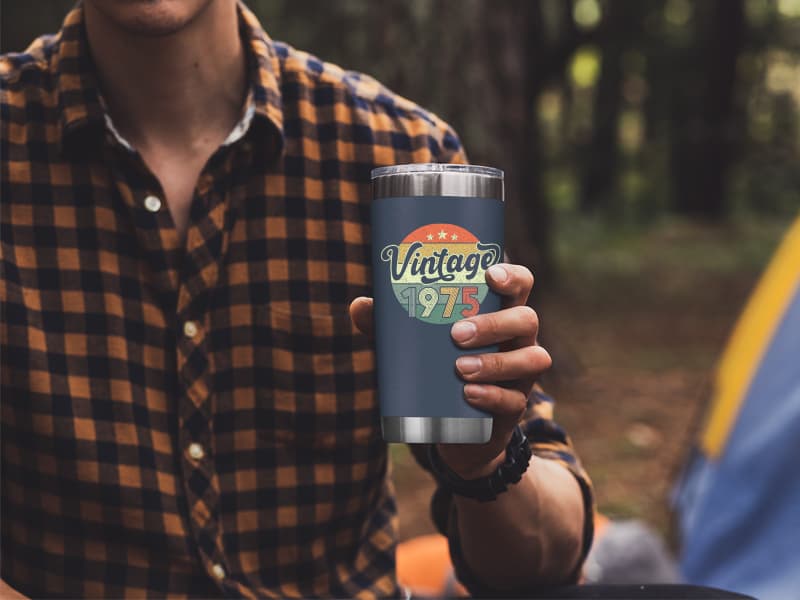 NewEleven 50th Birthday Gifts For Men Women - 1975 50th Birthday Decorations For Him Her - Present For Men Women Turning 50 Year Old Gifts For Mom, Dad, Wife, Husband - 20 Oz Tumbler