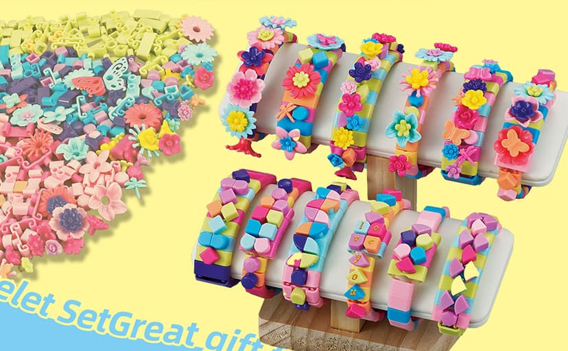 Coiinala Friendship Bracelet Making Kit for Ages 7+ Girl, 488-Piece DIY Charm Rubberband Bracelets Maker with Charm & Stickers, Craft Supplies Arts Maker Jewelry Making kit for Girls B0FCRF8D9B
