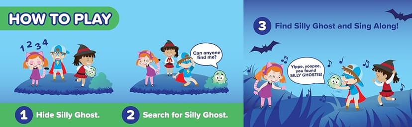 Silly Poopy & Friends™ Hide & Seek Ghost™ by Relatable, The Kid-Friendly Hide & Seek Game, Great Toddler Toys for Learning & Play, Fun Toddler Halloween Toys and Kids Halloween Games