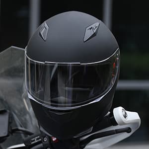 ILM Full Face Motorcycle Street Bike Helmet with Removable Winter Neck Scarf + 2 Visors DOT Model ILM-313 (L, Matte Black)