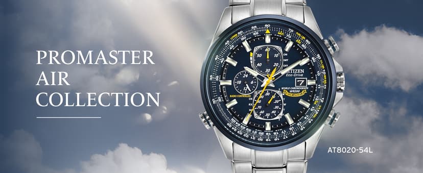 Citizen Men's Eco-Drive Sport Luxury World Chronograph Atomic Time Keeping Watch in Stainless Steel, Blue Dial (Model: AT8020-54L)