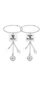 Sister Brother Keychain Set Brother and Sister Gifts for Little Brother Big Sister Keychain Set for Little Brother Gifts from Big Sister Christmas Birthday Gifts Family Gifts for Sister Brother