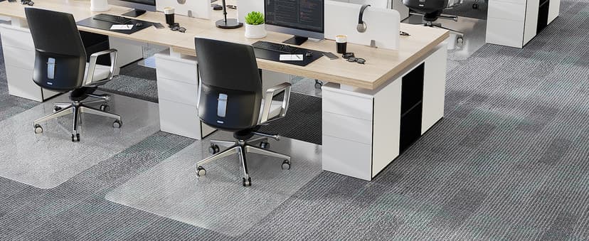 Office Chair Mat for Carpet, 32x48 Heavy Duty Clear Plastic Rolling Chair Mat for Carpet Floor, Under Computer Desk Chair Floor Mats Protector Carpeted Floors