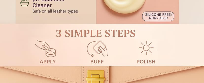 Leather Hero 2-in-1 Purse Cleaner & Conditioner – Leather Cream for Handbags, Designer Bags, Faux & Saffiano Leather – Non-Greasy, Won’t Darken, Safe for Purses, Jackets & More